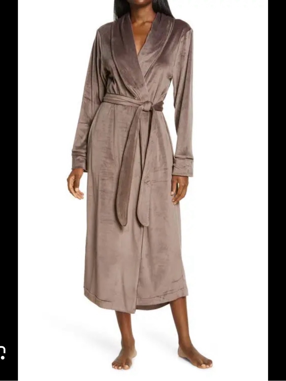 Skims Plush Grey Velour Robe